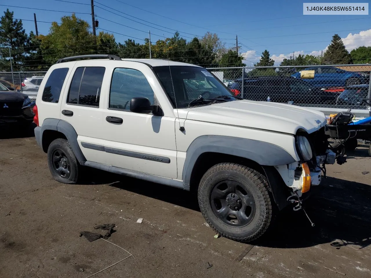 2005 Jeep Liberty Sport VIN: 1J4GK48K85W651414 Lot: 71070124