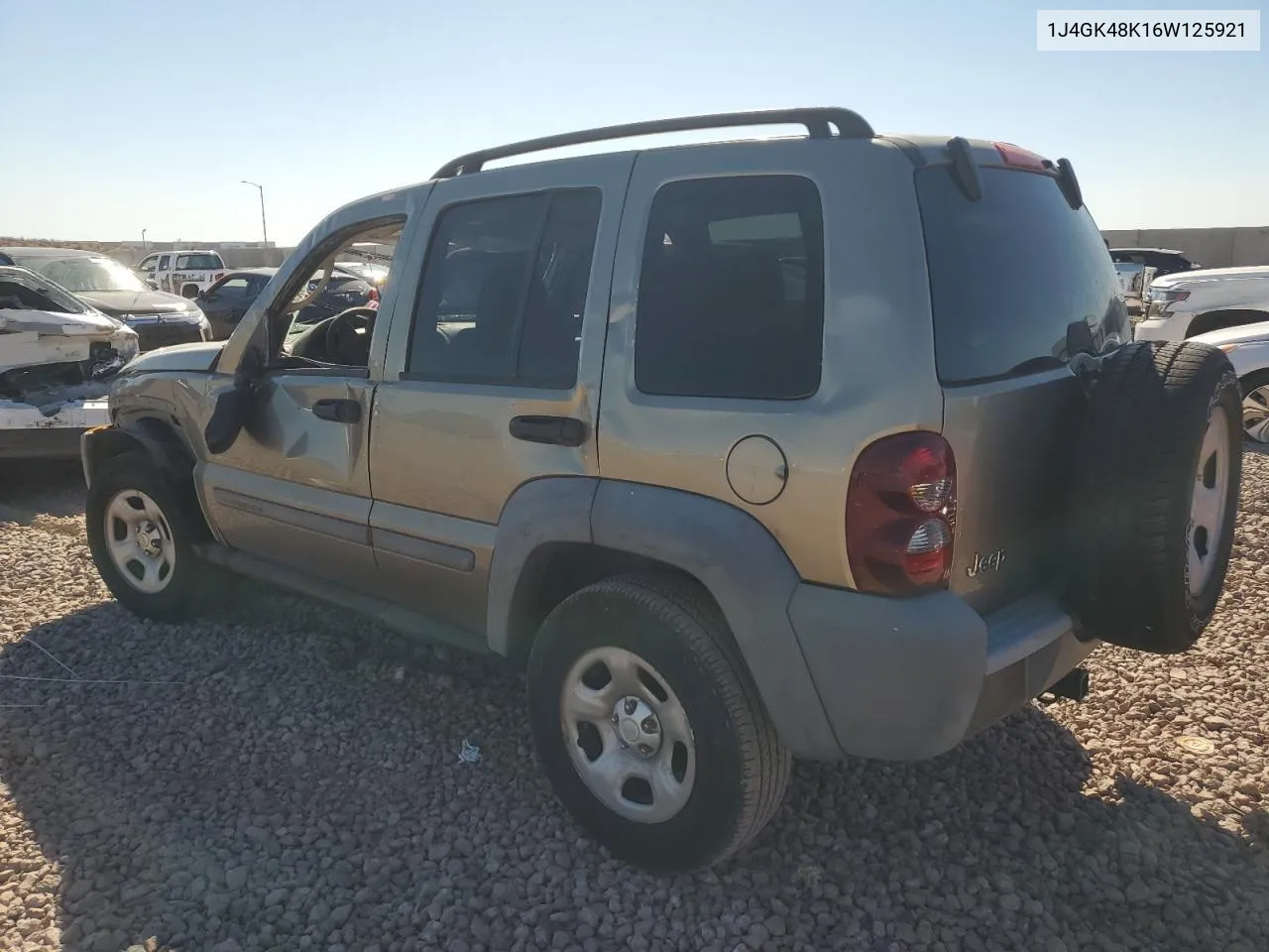 2006 Jeep Liberty Sport VIN: 1J4GK48K16W125921 Lot: 72988804