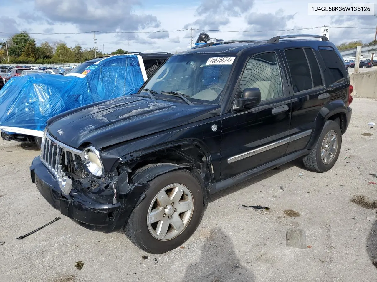 2006 Jeep Liberty Limited VIN: 1J4GL58K36W135126 Lot: 75675674