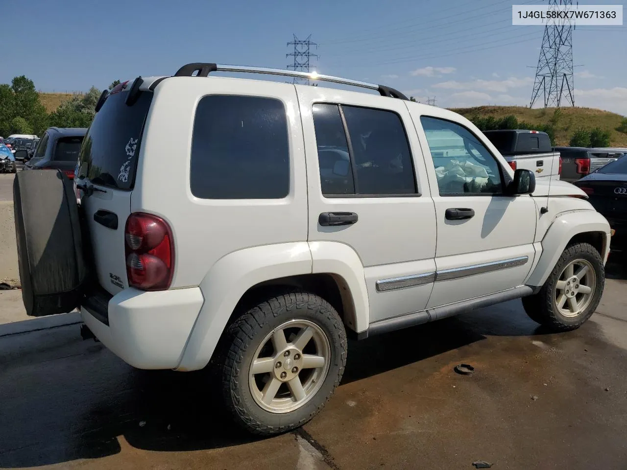 2007 Jeep Liberty Limited VIN: 1J4GL58KX7W671363 Lot: 64846144