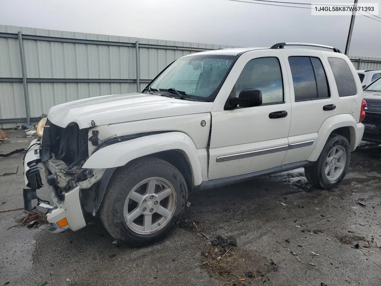 2007 Jeep Liberty Limited VIN: 1J4GL58K87W671393 Lot: 76187114