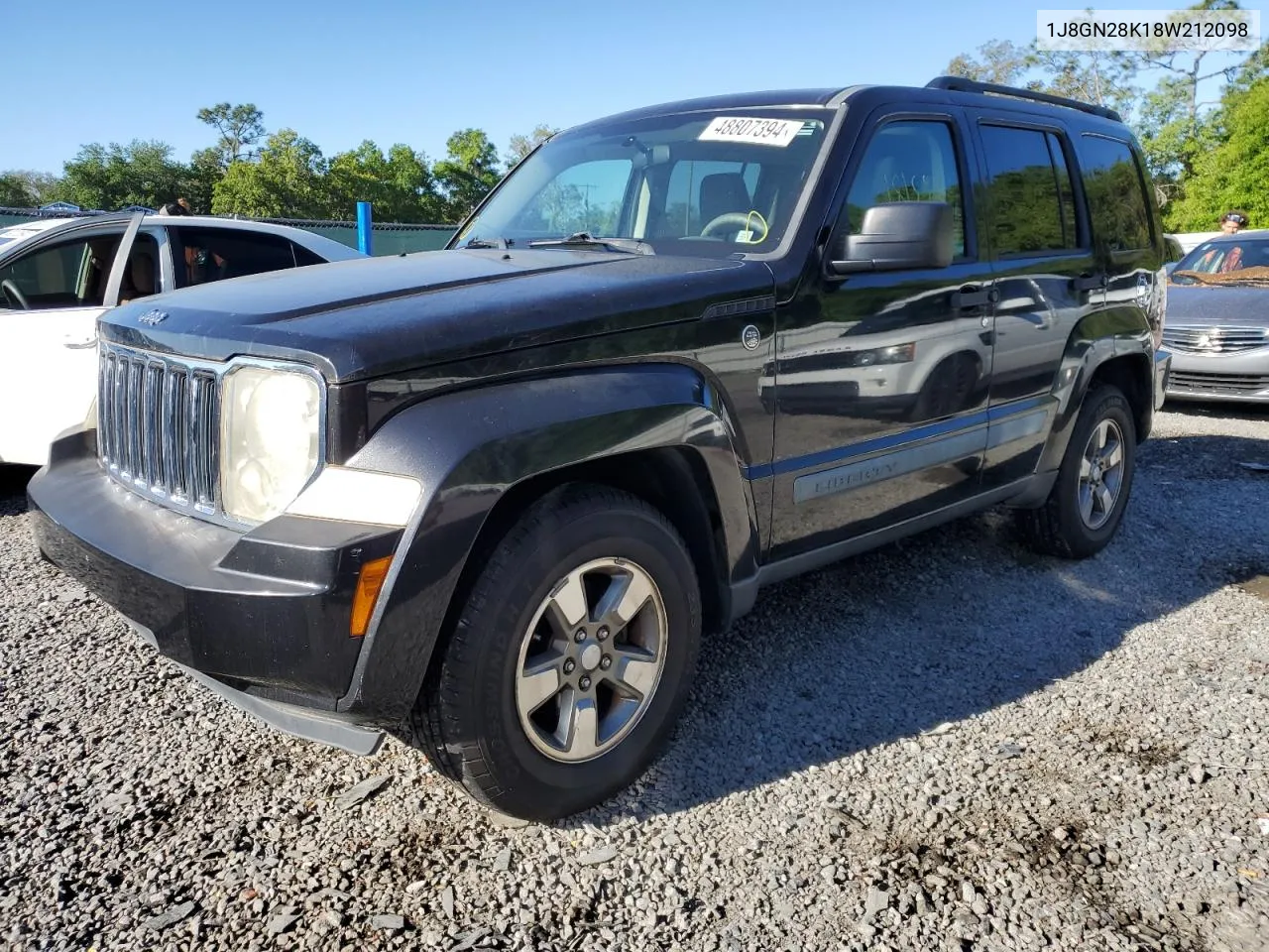 1J8GN28K18W212098 2008 Jeep Liberty Sport