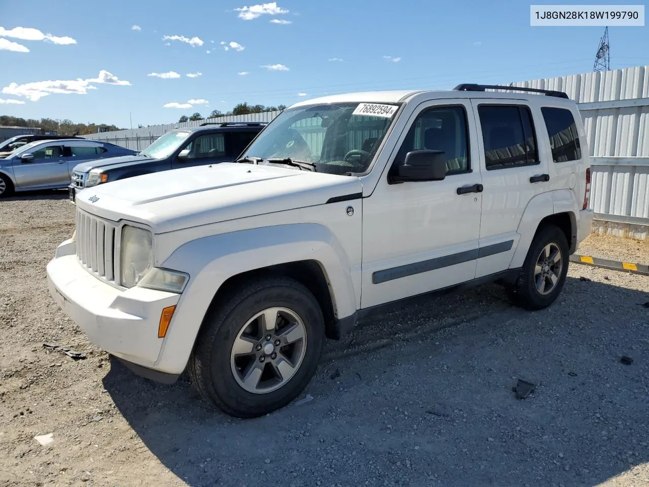 2008 Jeep Liberty Sport VIN: 1J8GN28K18W199790 Lot: 76892594