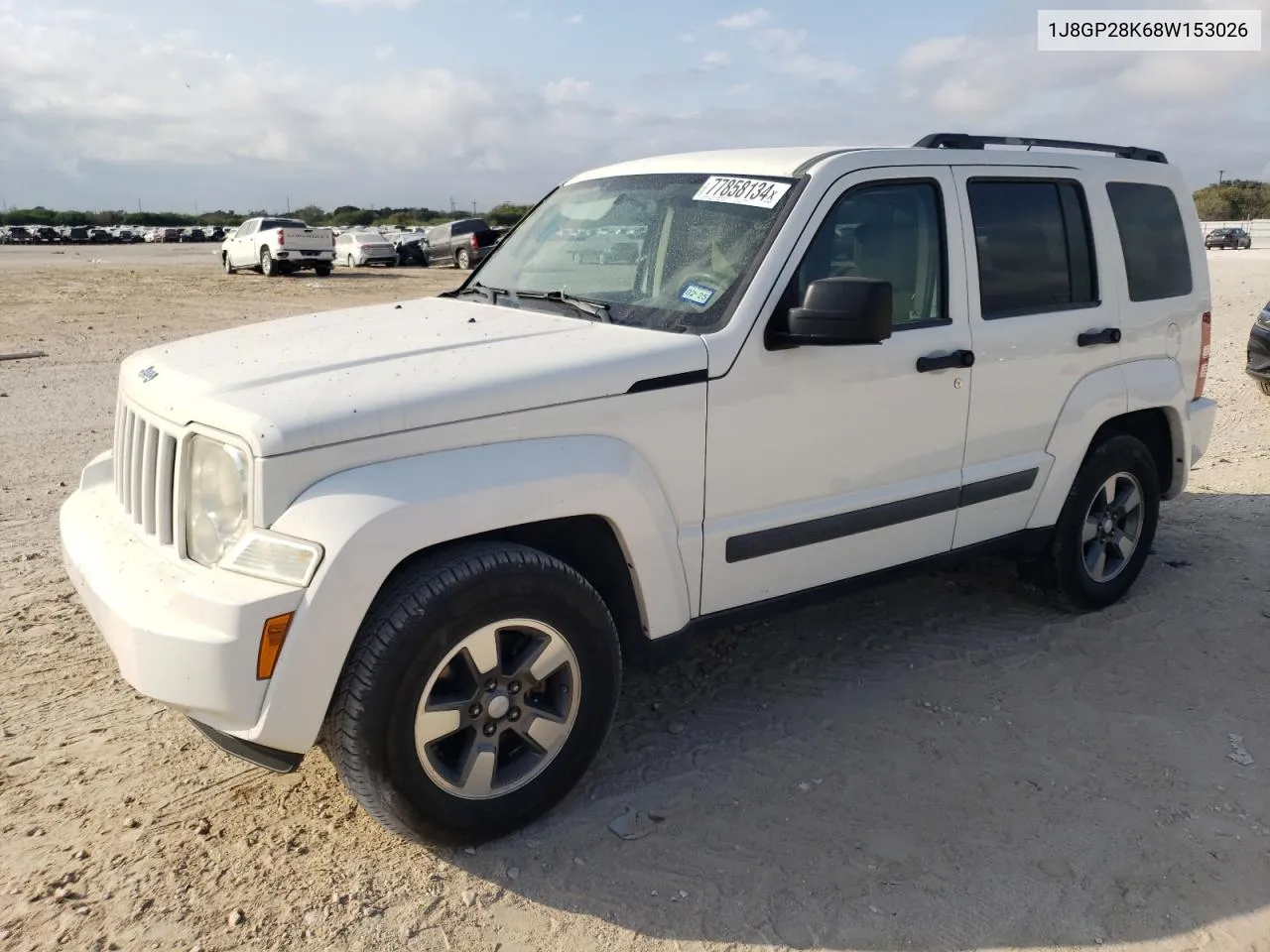 2008 Jeep Liberty Sport VIN: 1J8GP28K68W153026 Lot: 77858134