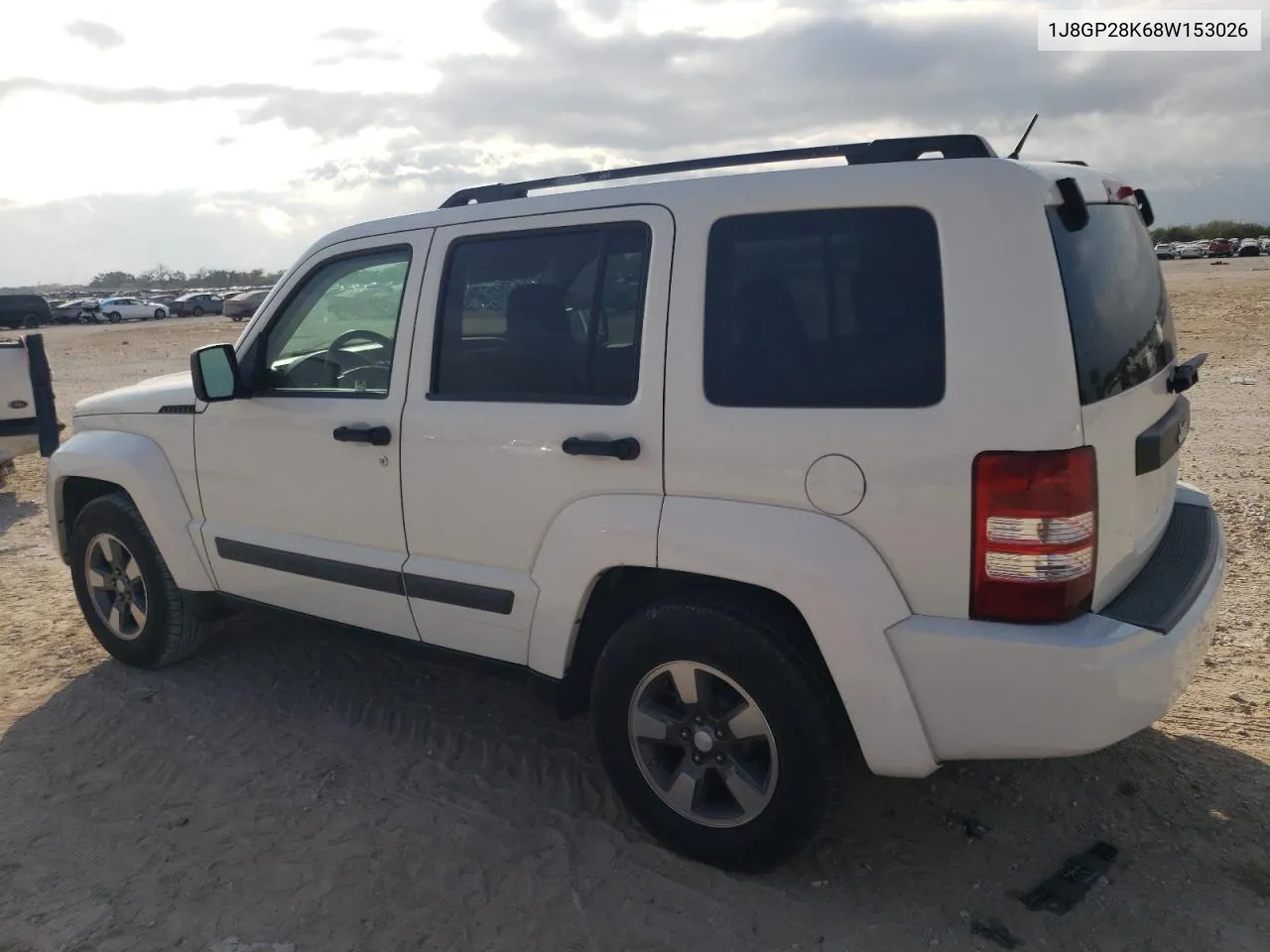 2008 Jeep Liberty Sport VIN: 1J8GP28K68W153026 Lot: 77858134