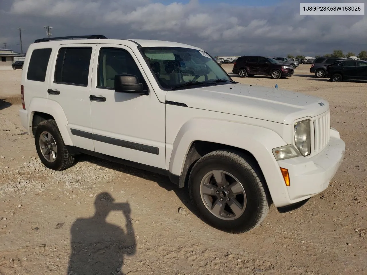 2008 Jeep Liberty Sport VIN: 1J8GP28K68W153026 Lot: 77858134