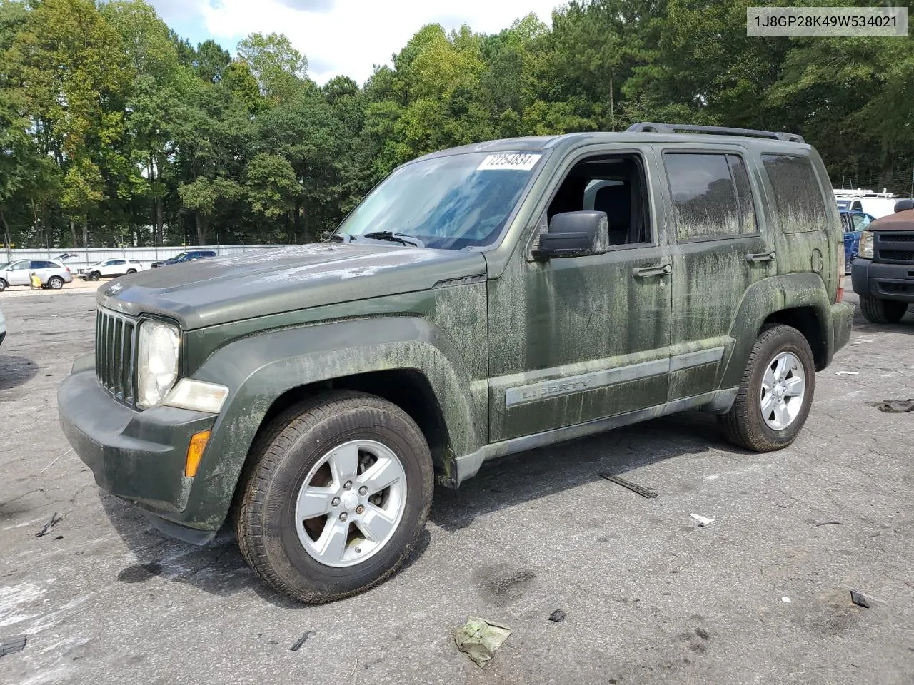 2009 Jeep Liberty Sport VIN: 1J8GP28K49W534021 Lot: 72254834