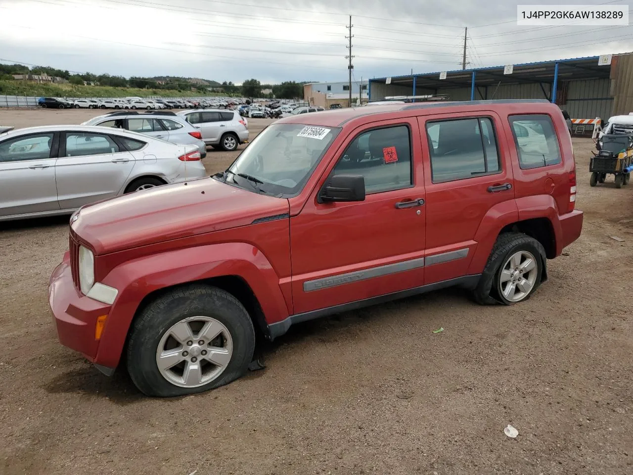 1J4PP2GK6AW138289 2010 Jeep Liberty Sport