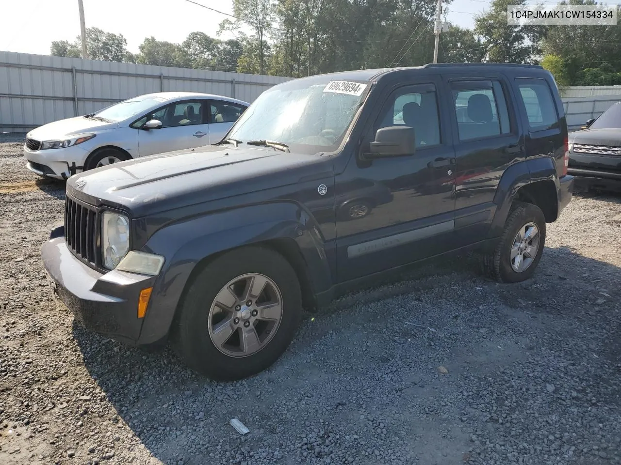 2012 Jeep Liberty Sport VIN: 1C4PJMAK1CW154334 Lot: 69629694