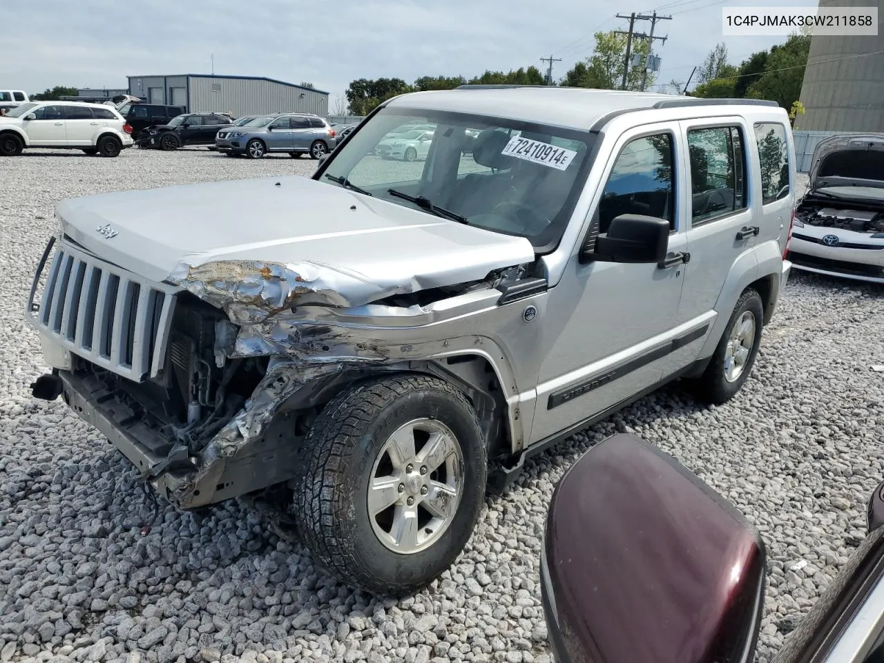 2012 Jeep Liberty Sport VIN: 1C4PJMAK3CW211858 Lot: 72410914