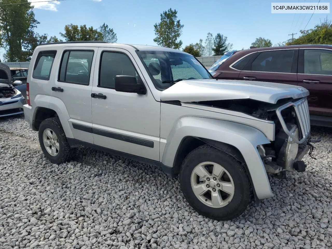 2012 Jeep Liberty Sport VIN: 1C4PJMAK3CW211858 Lot: 72410914