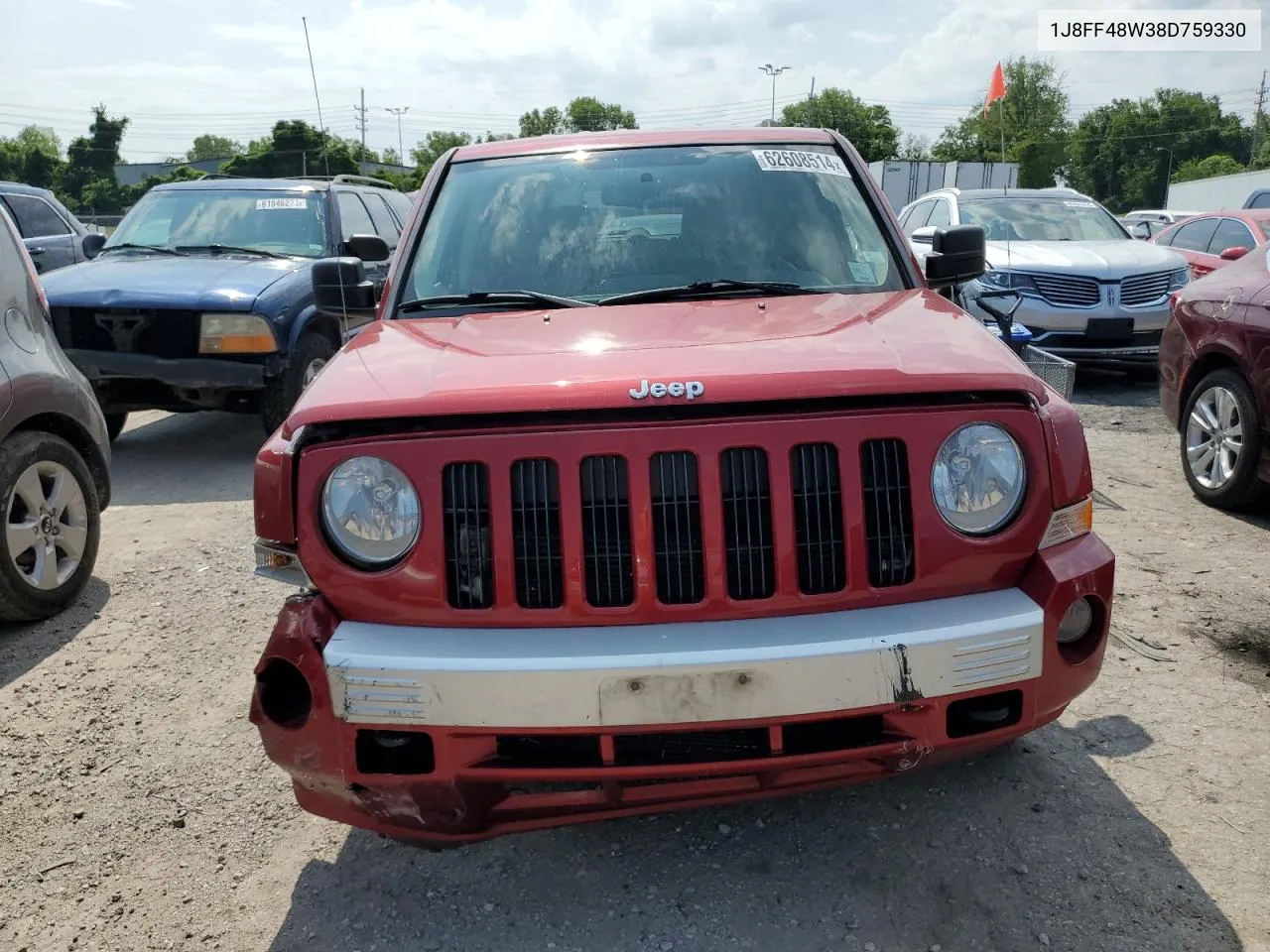 2008 Jeep Patriot Limited VIN: 1J8FF48W38D759330 Lot: 62608514