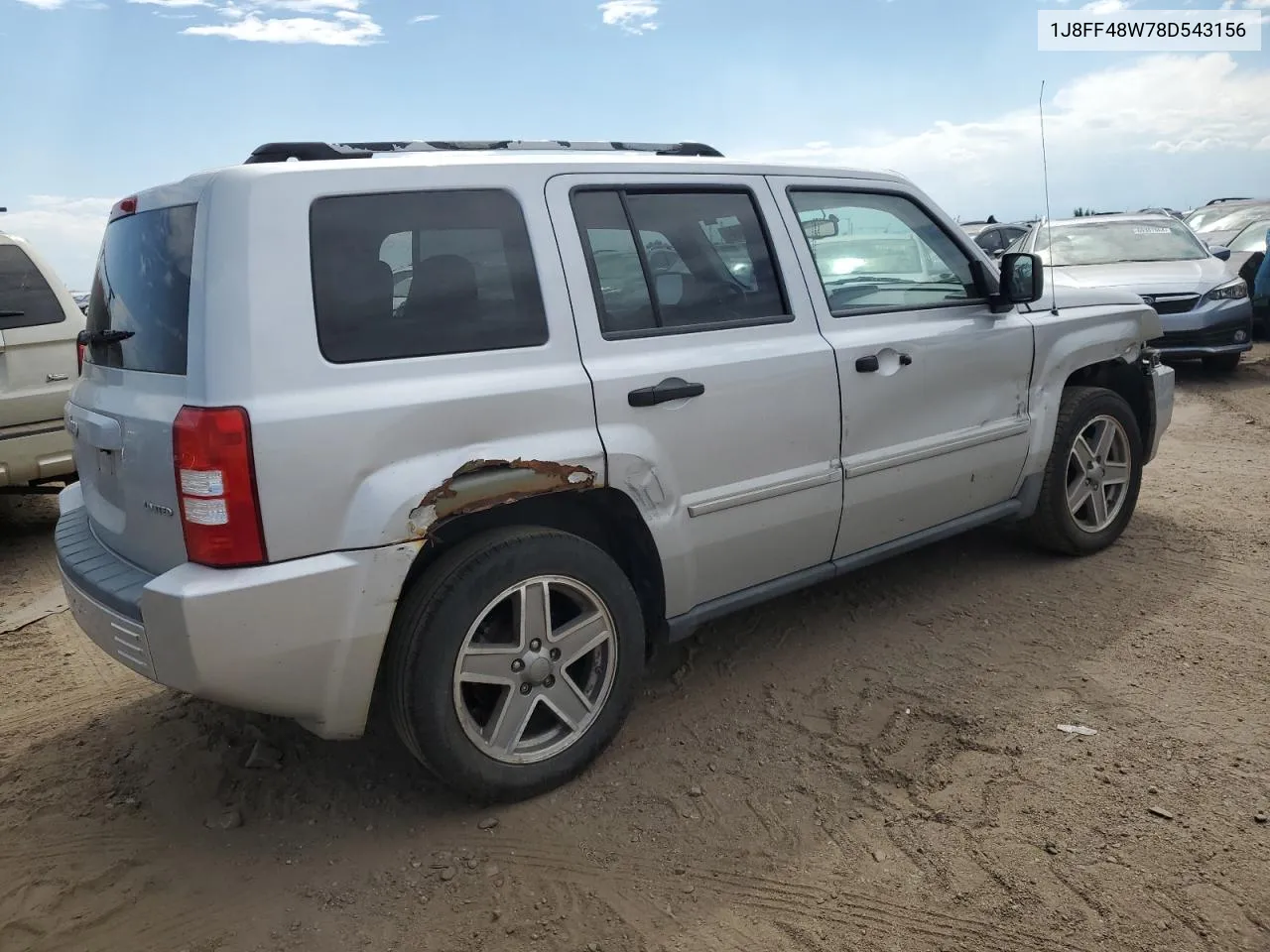 2008 Jeep Patriot Limited VIN: 1J8FF48W78D543156 Lot: 67818864