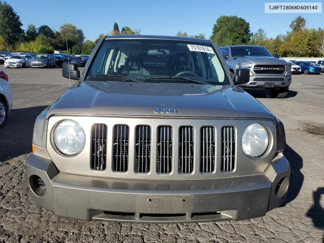 2008 Jeep Patriot Sport VIN: 1J8FT28068D605140 Lot: 75101614