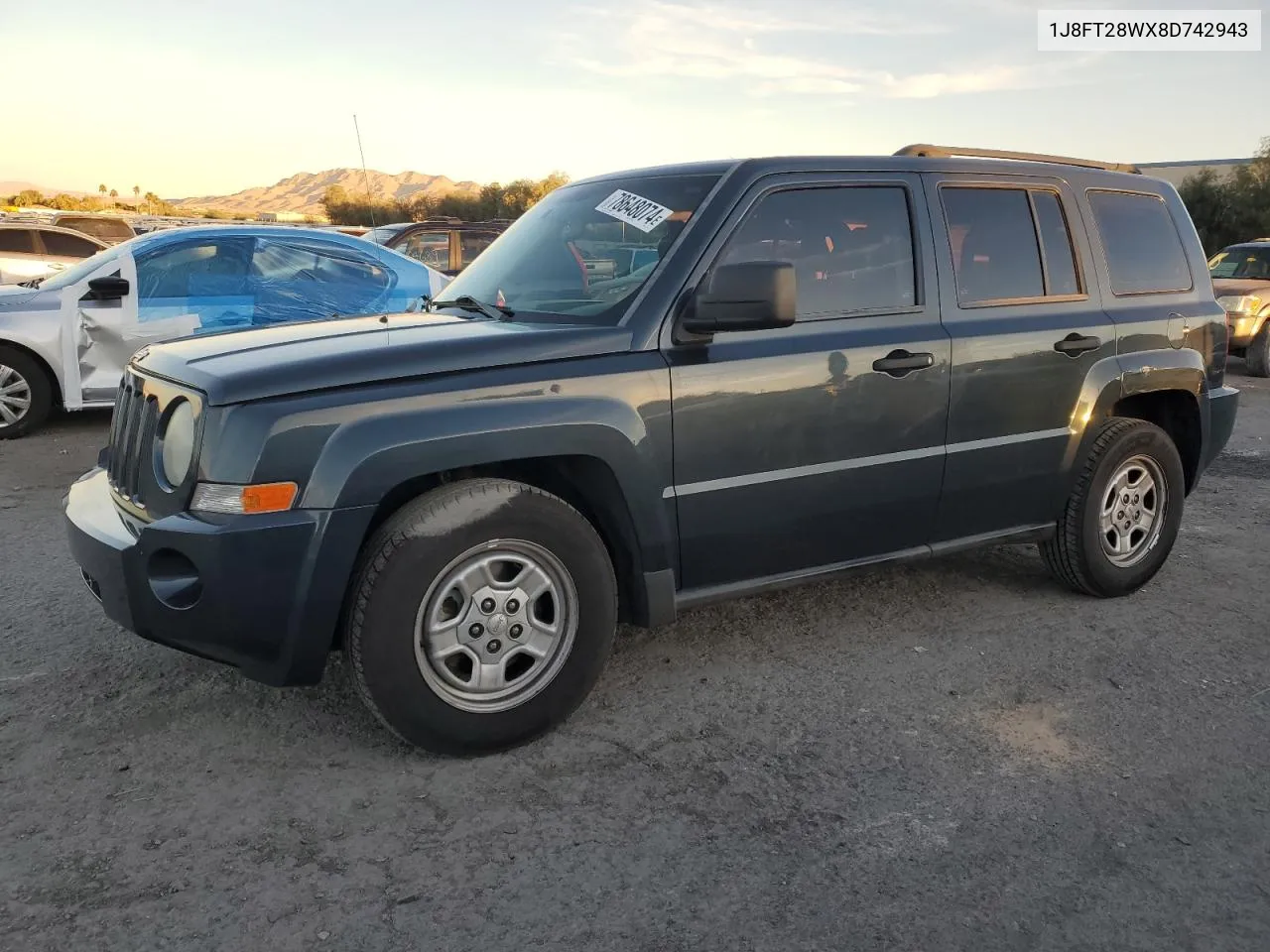 2008 Jeep Patriot Sport VIN: 1J8FT28WX8D742943 Lot: 78648074