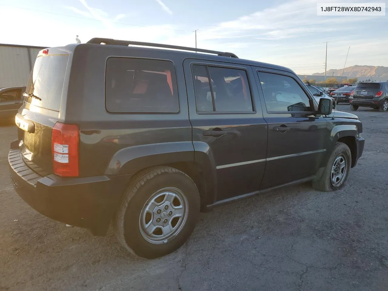 2008 Jeep Patriot Sport VIN: 1J8FT28WX8D742943 Lot: 78648074