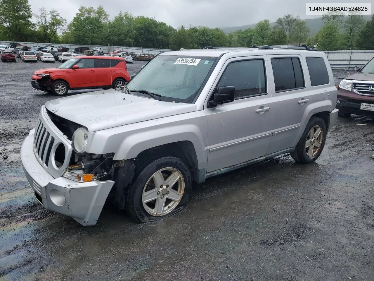 2010 Jeep Patriot Limited VIN: 1J4NF4GB4AD524825 Lot: 53690754