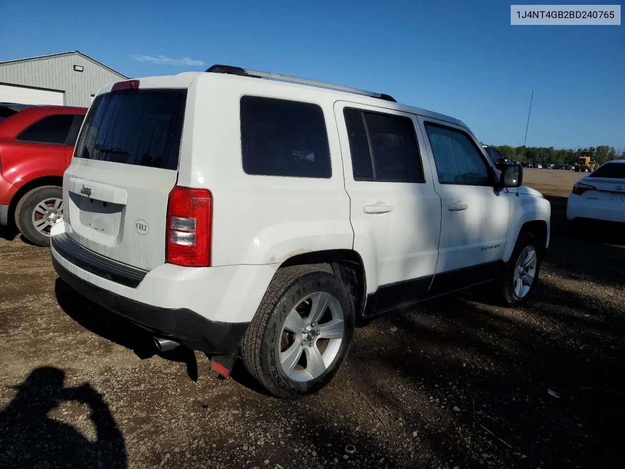 2011 Jeep Patriot Latitude VIN: 1J4NT4GB2BD240765 Lot: 68424324