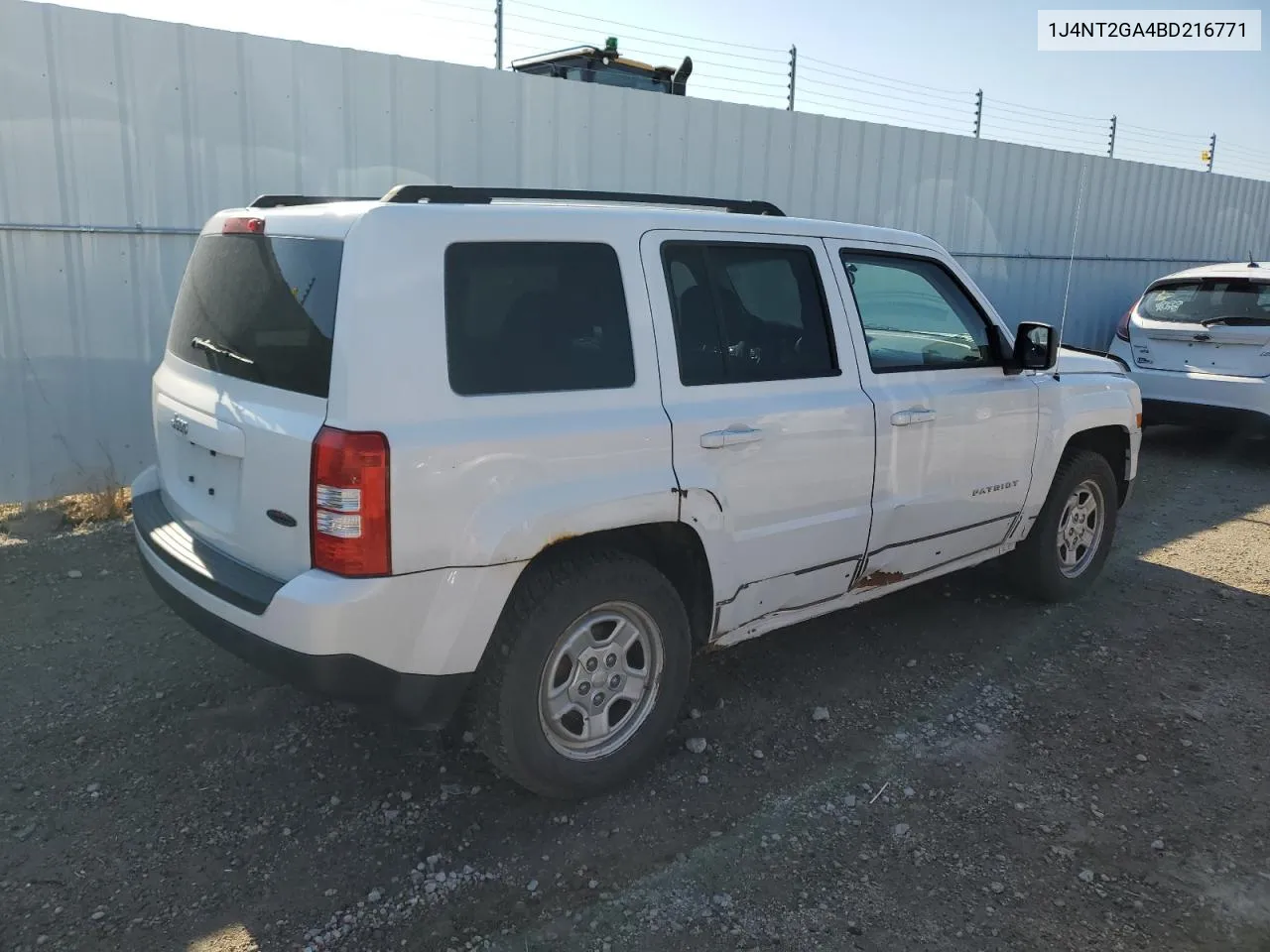 2011 Jeep Patriot VIN: 1J4NT2GA4BD216771 Lot: 68448884