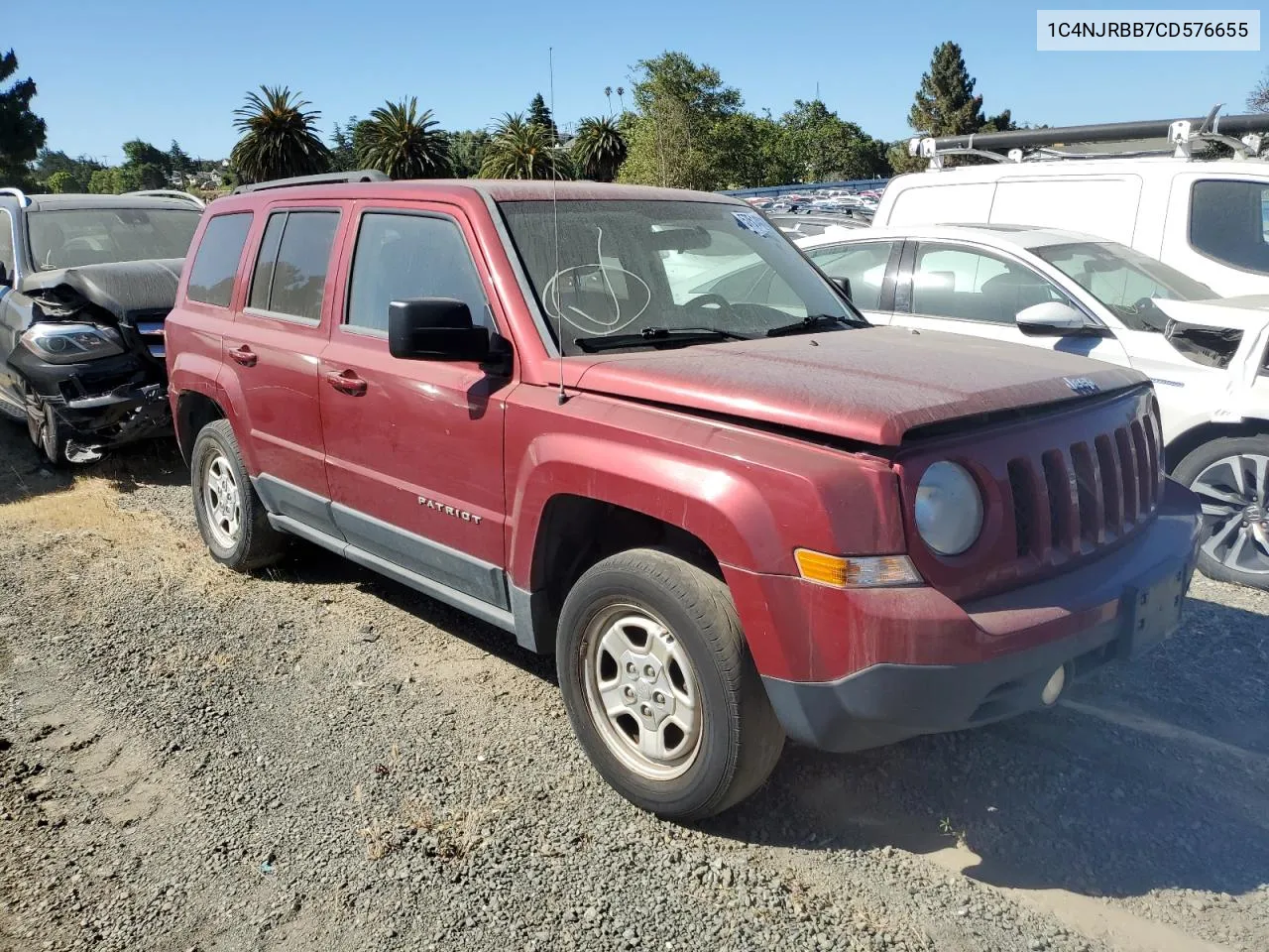 1C4NJRBB7CD576655 2012 Jeep Patriot Sport