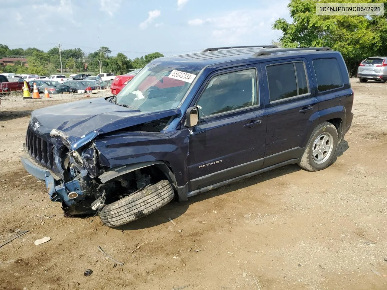 1C4NJPBB9CD642921 2012 Jeep Patriot Sport