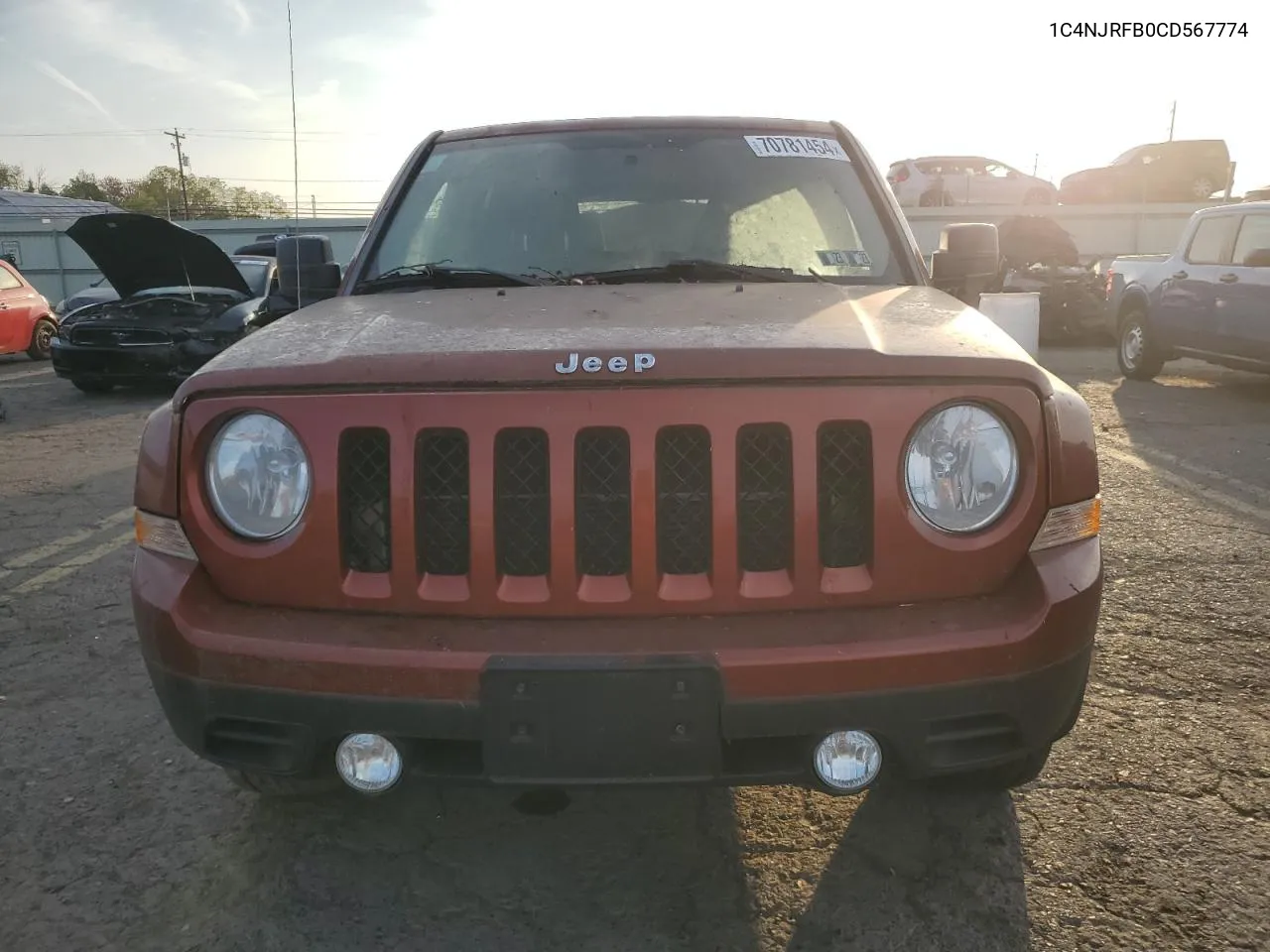 2012 Jeep Patriot Latitude VIN: 1C4NJRFB0CD567774 Lot: 70781454