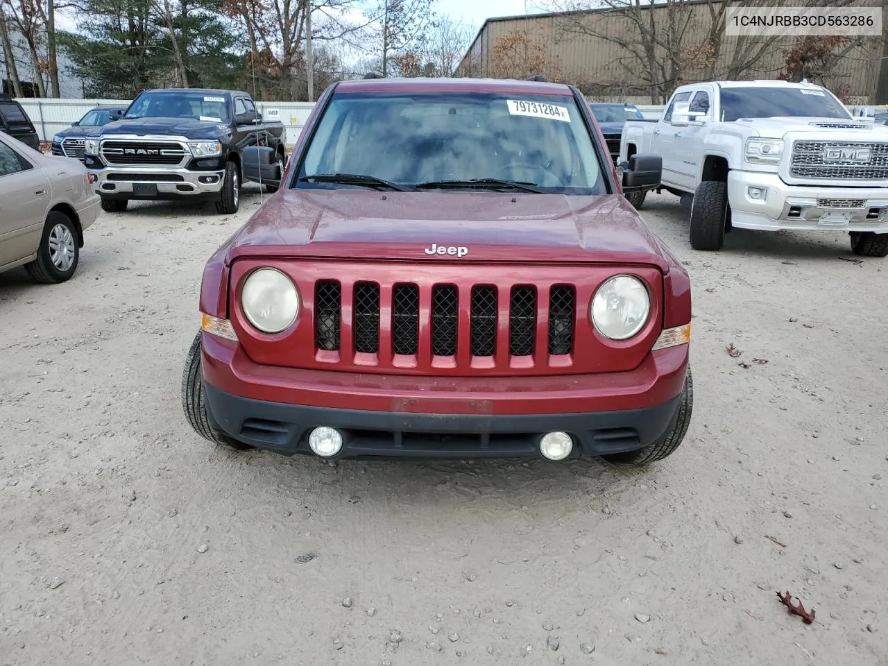 2012 Jeep Patriot Sport VIN: 1C4NJRBB3CD563286 Lot: 79731284