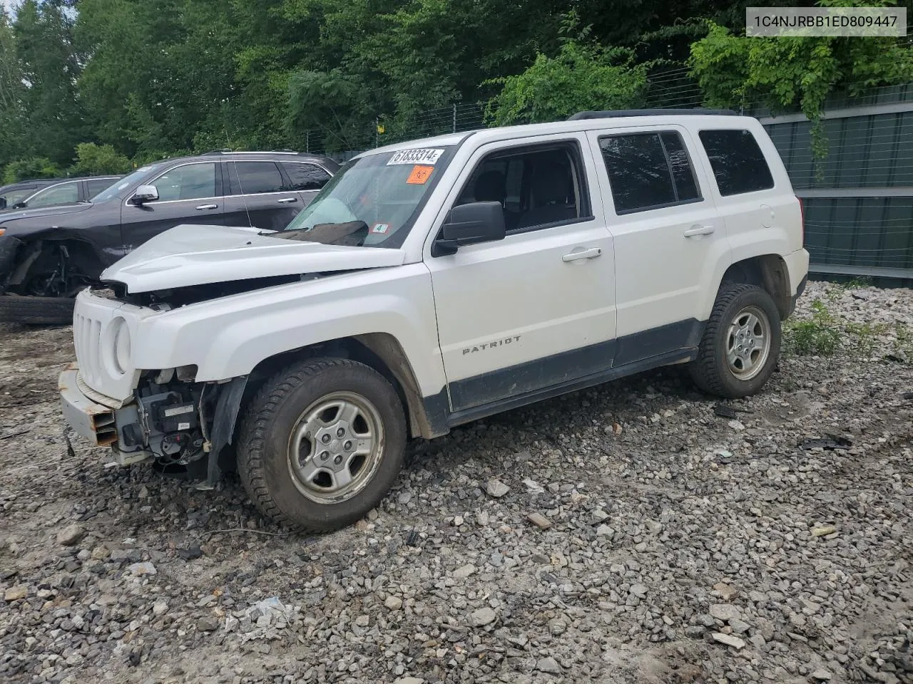 2014 Jeep Patriot Sport VIN: 1C4NJRBB1ED809447 Lot: 61833314