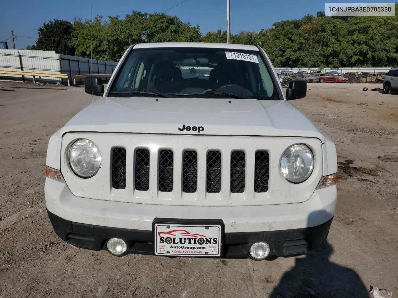 2014 Jeep Patriot Sport VIN: 1C4NJPBA3ED705330 Lot: 71316134