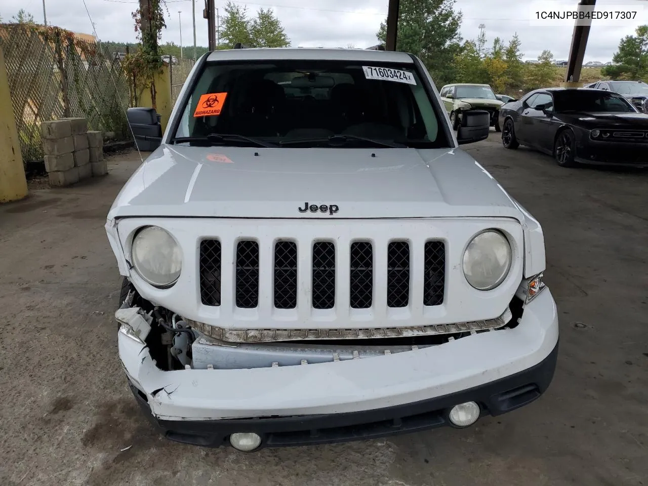 2014 Jeep Patriot Sport VIN: 1C4NJPBB4ED917307 Lot: 71603424