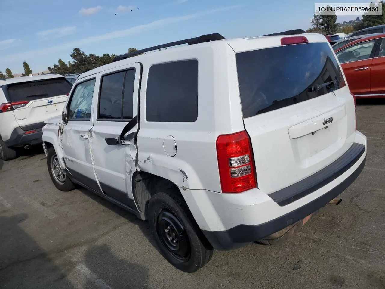 2014 Jeep Patriot Sport VIN: 1C4NJPBA3ED596450 Lot: 71869274