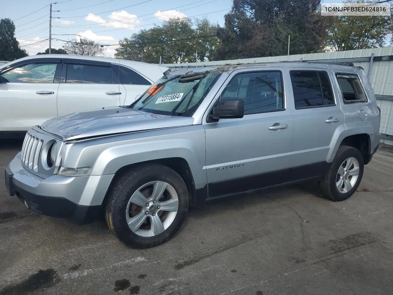 2014 Jeep Patriot Latitude VIN: 1C4NJPFB3ED624816 Lot: 72315884