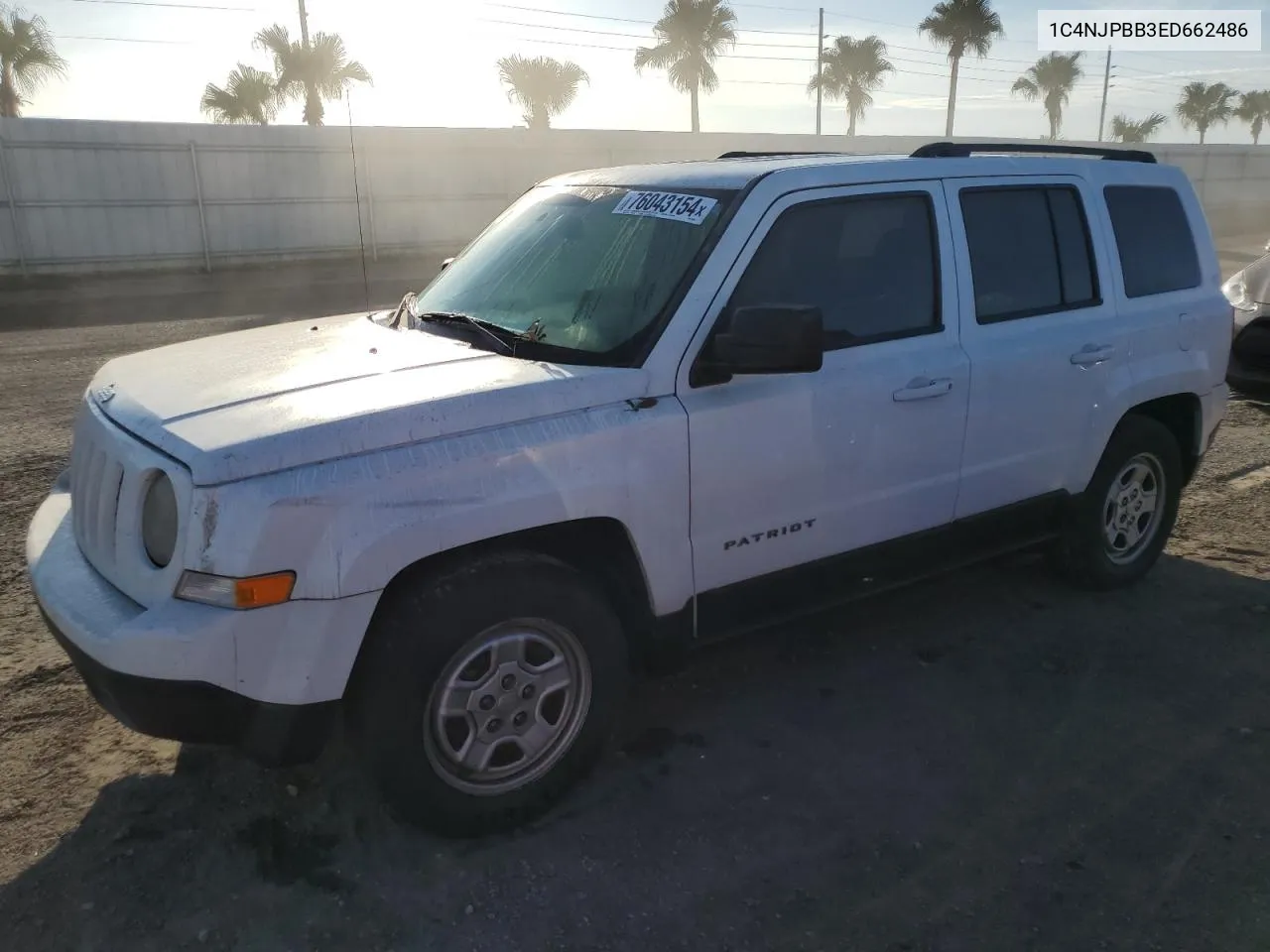 2014 Jeep Patriot Sport VIN: 1C4NJPBB3ED662486 Lot: 76043154