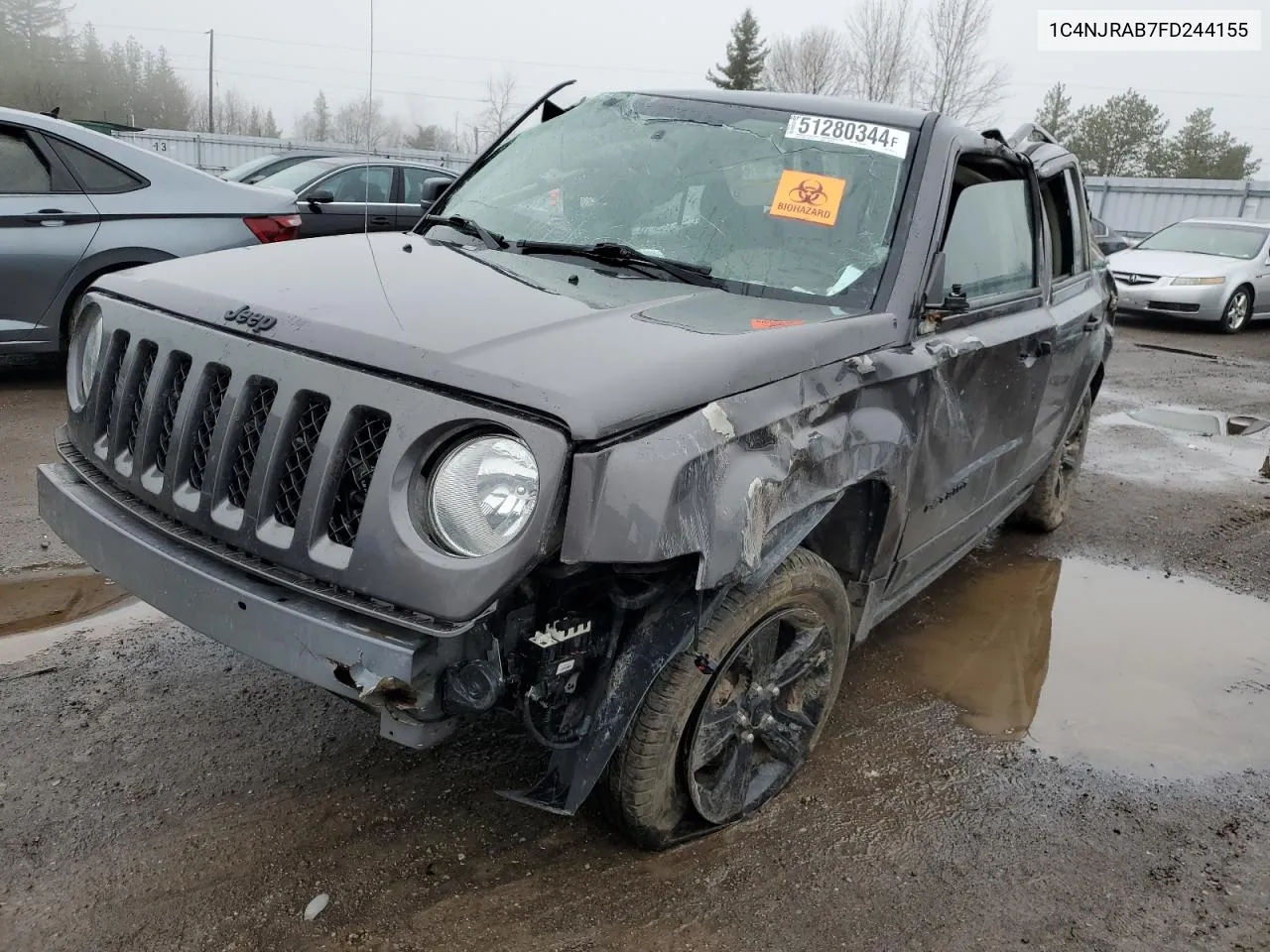 2015 Jeep Patriot VIN: 1C4NJRAB7FD244155 Lot: 51280344