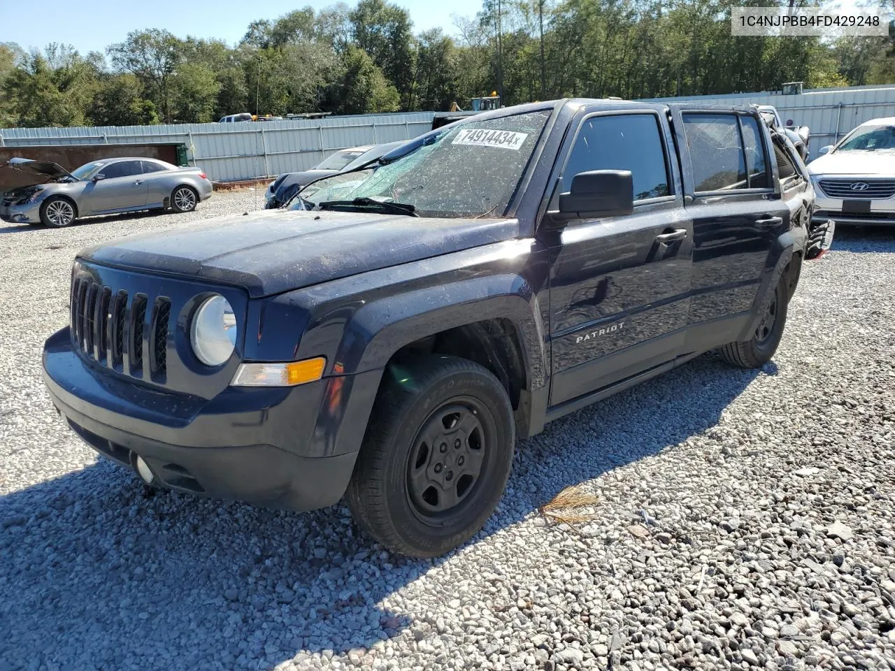 2015 Jeep Patriot Sport VIN: 1C4NJPBB4FD429248 Lot: 74914434