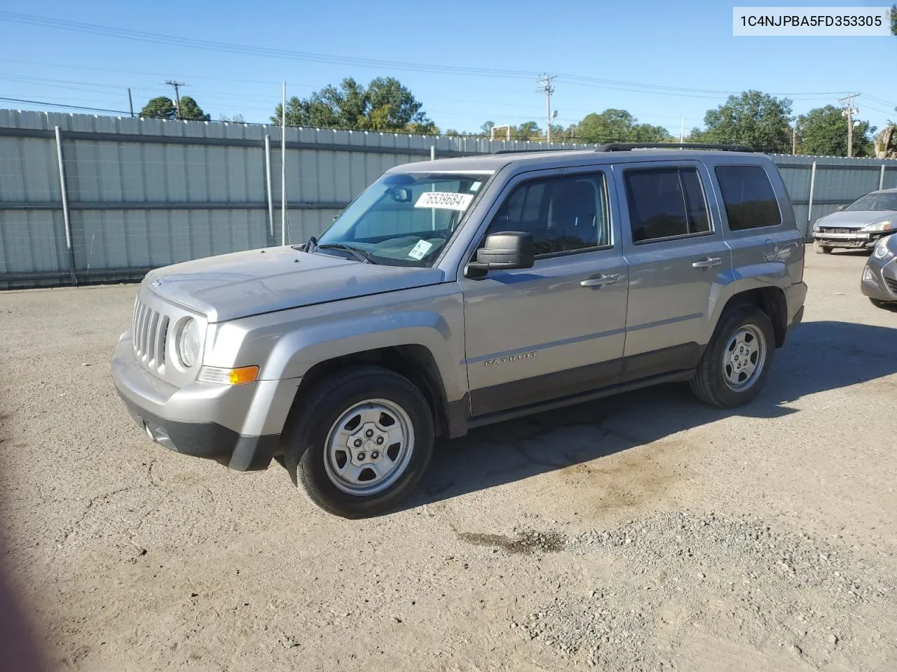 2015 Jeep Patriot Sport VIN: 1C4NJPBA5FD353305 Lot: 76539684