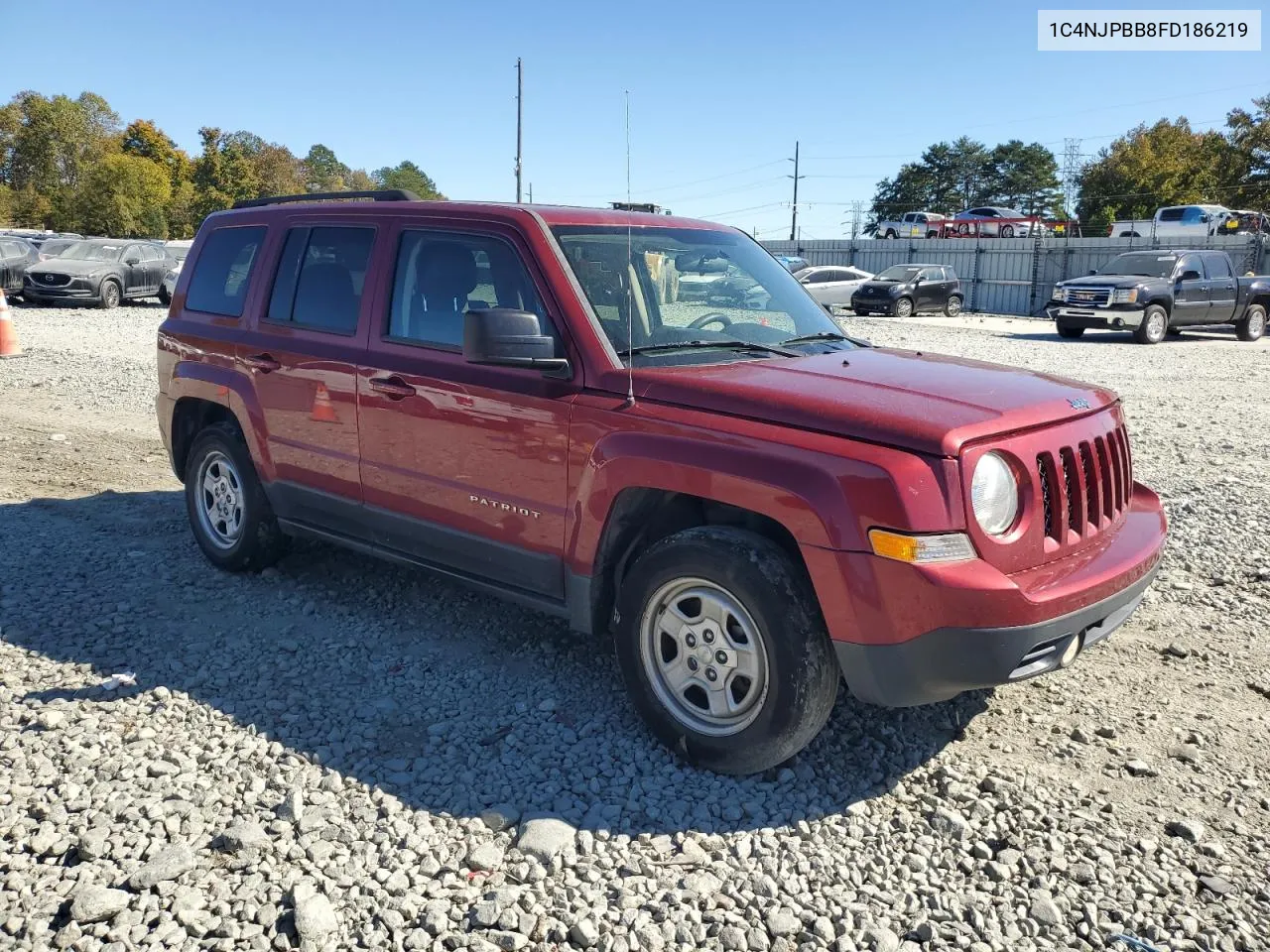 2015 Jeep Patriot Sport VIN: 1C4NJPBB8FD186219 Lot: 77029924