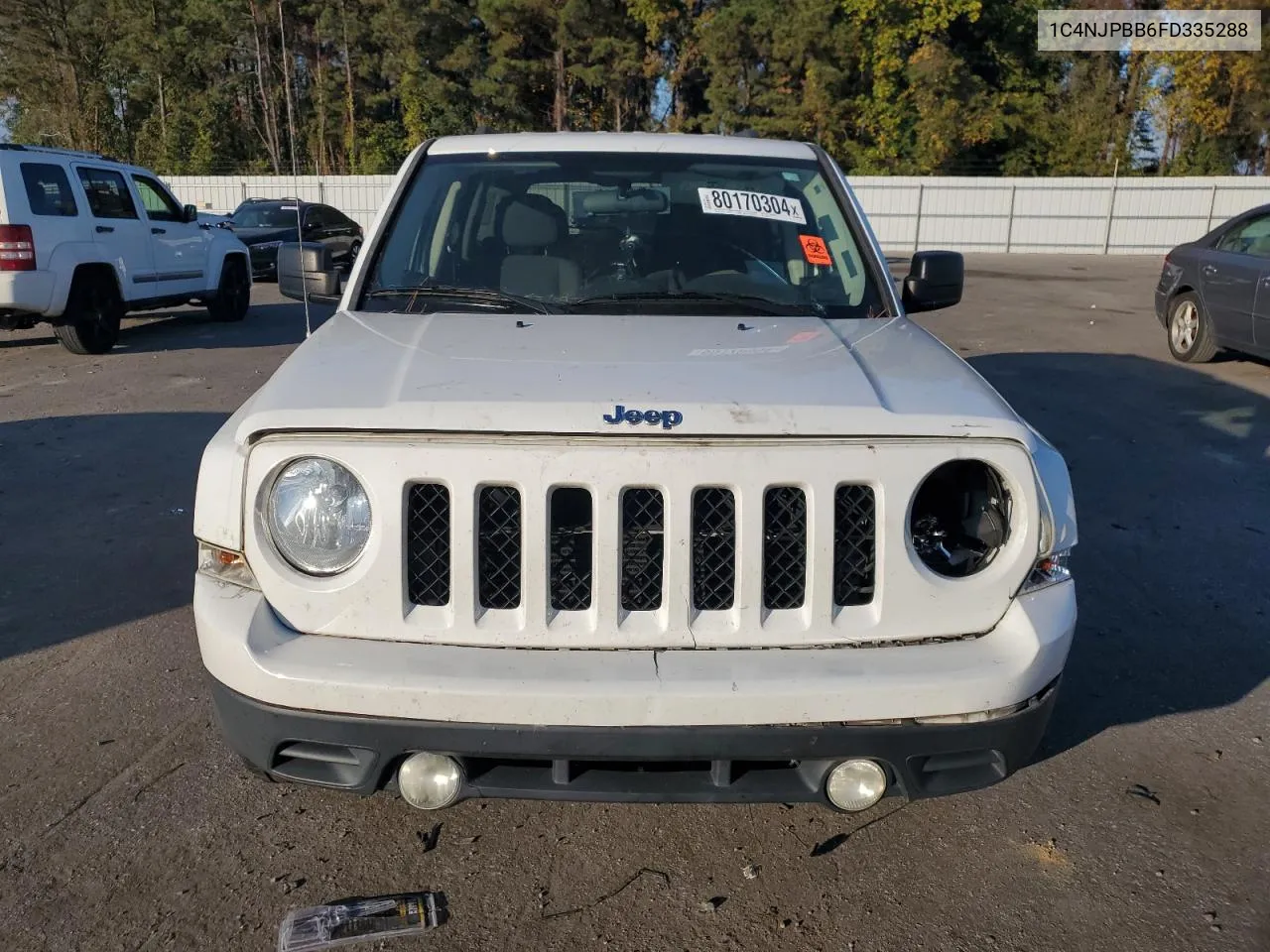 2015 Jeep Patriot Sport VIN: 1C4NJPBB6FD335288 Lot: 80170304