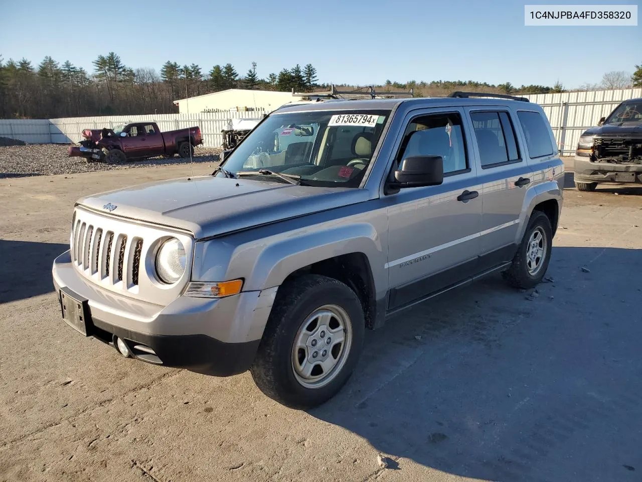 2015 Jeep Patriot Sport VIN: 1C4NJPBA4FD358320 Lot: 81365794