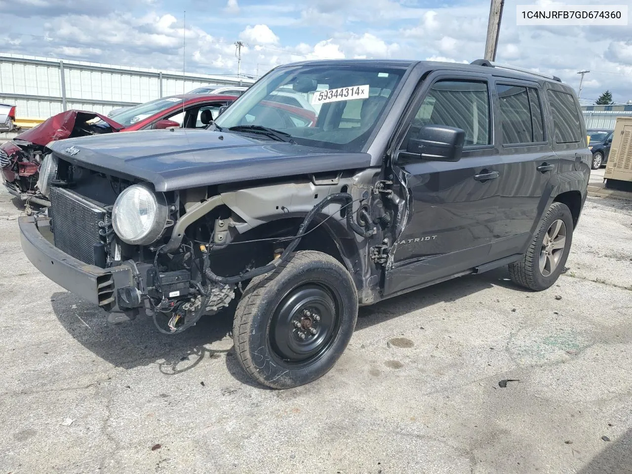 2016 Jeep Patriot Latitude VIN: 1C4NJRFB7GD674360 Lot: 59344314