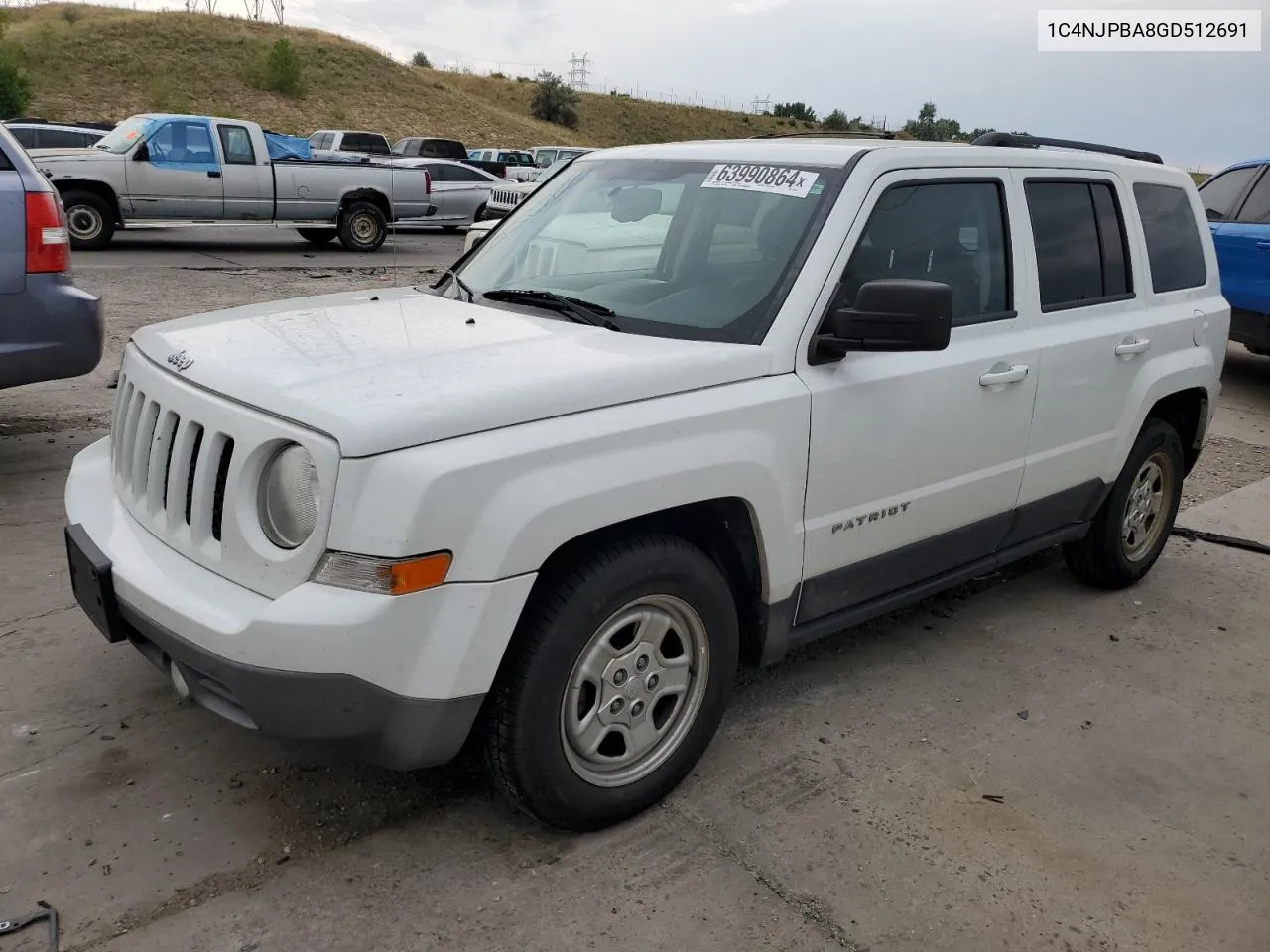 2016 Jeep Patriot Sport VIN: 1C4NJPBA8GD512691 Lot: 63990864