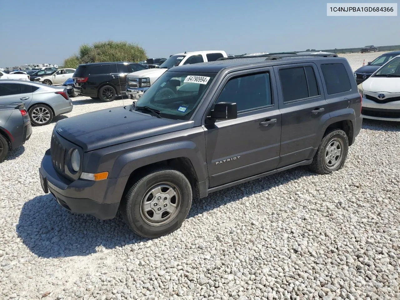 2016 Jeep Patriot Sport VIN: 1C4NJPBA1GD684366 Lot: 64790994