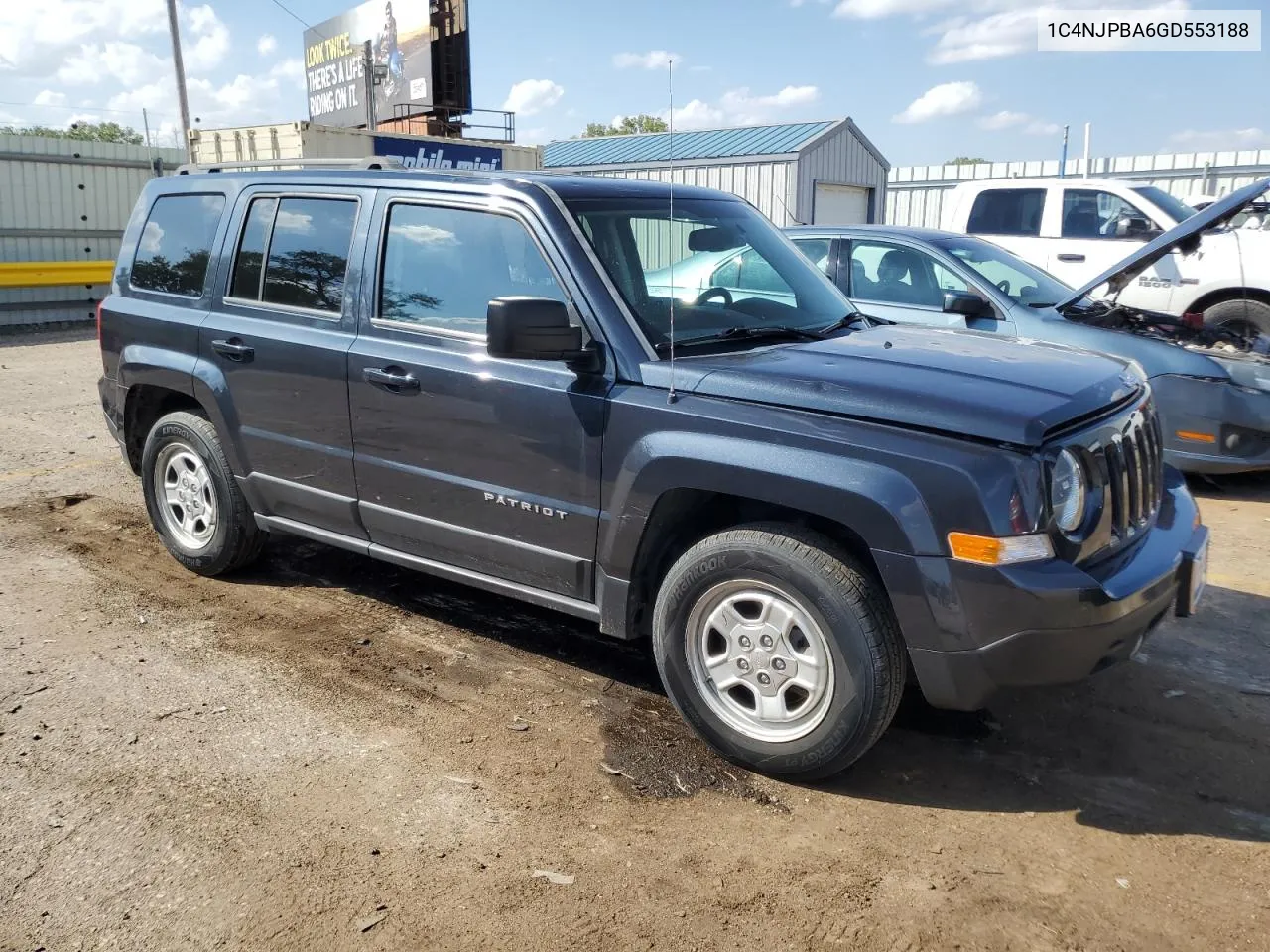 2016 Jeep Patriot Sport VIN: 1C4NJPBA6GD553188 Lot: 71474014