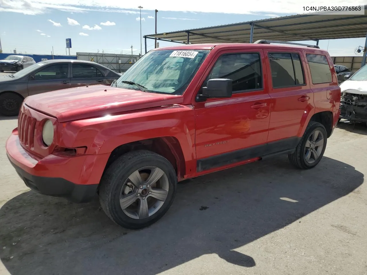 2016 Jeep Patriot Sport VIN: 1C4NJPBA3GD776563 Lot: 71816054