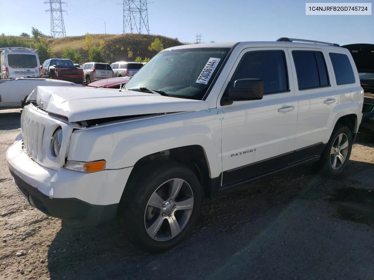 1C4NJRFB2GD745724 2016 Jeep Patriot Latitude