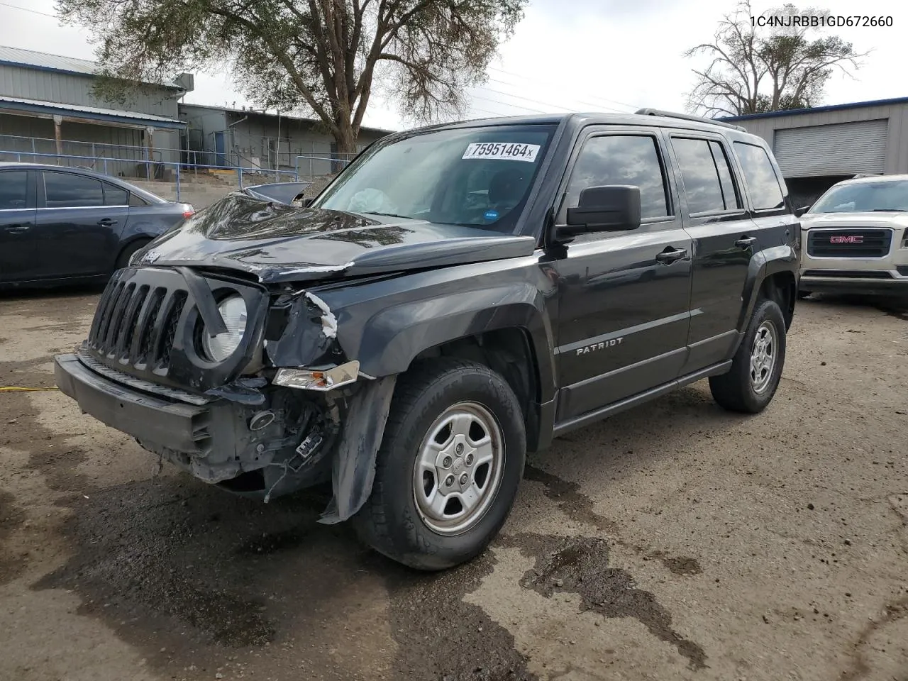 2016 Jeep Patriot Sport VIN: 1C4NJRBB1GD672660 Lot: 75951464