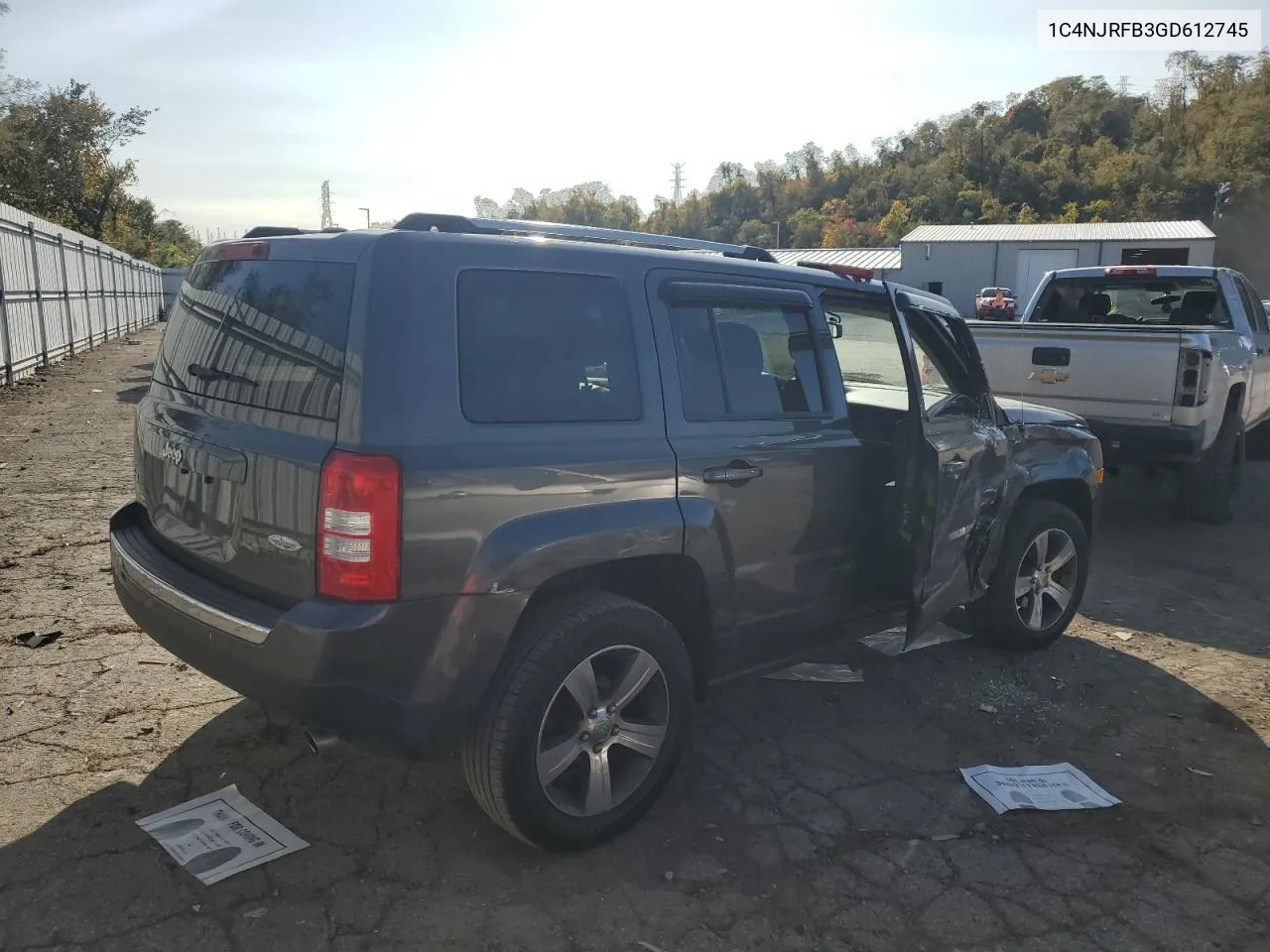 2016 Jeep Patriot Latitude VIN: 1C4NJRFB3GD612745 Lot: 76325584