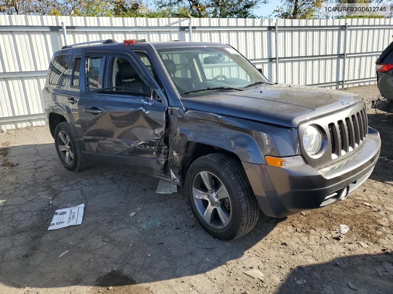 2016 Jeep Patriot Latitude VIN: 1C4NJRFB3GD612745 Lot: 76325584