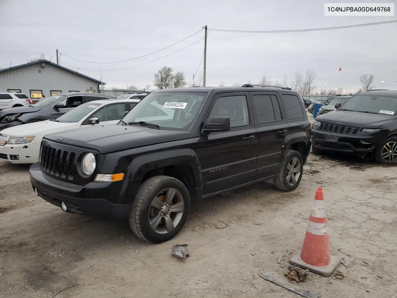 2016 Jeep Patriot Sp VIN: 1C4NJPBA0GD649768 Lot: 80946224