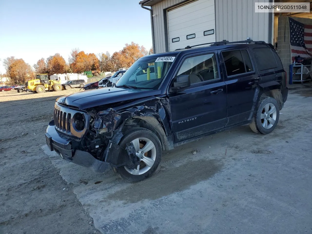 2016 Jeep Patriot Latitude VIN: 1C4NJRFB2GD511048 Lot: 81424924